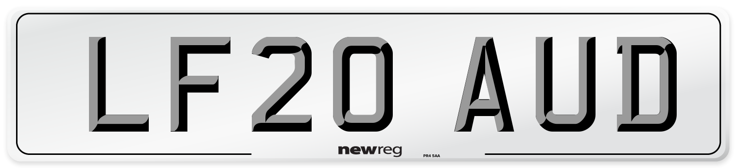 LF20 AUD Number Plate from New Reg